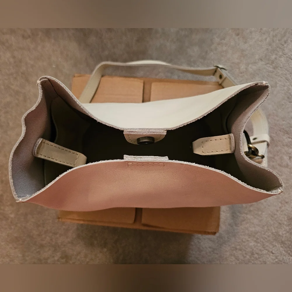 Portland Leather Goods Butterfly Bag In Bone - Picture 9 of 16